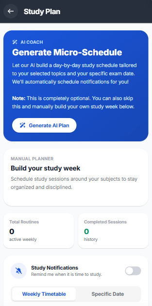 Study Plan